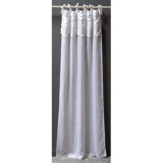  Outdoor Sheer Velcro Tab Top Curtain Panel in White   70427 130 001