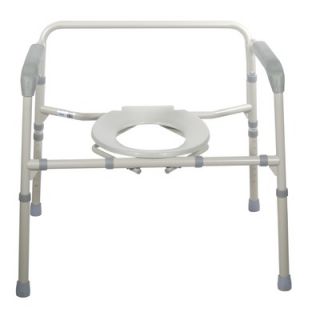 Drive Medical Heavy Duty Bariatric Folding Bedside Commode Seat in