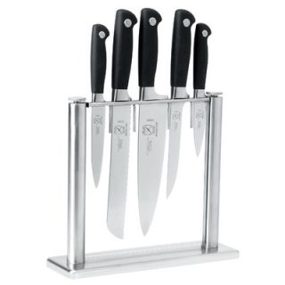 Mercer Cutlery 6 Piece Genesis Forged Knife Glass Block Set