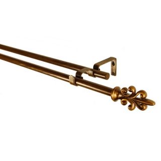 BCL Drapery Hardware Tulip Curtain Rod in Antique Gold