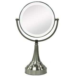 Zadro Round Vanity Mirror with LED Surround Light in Satin Nickel