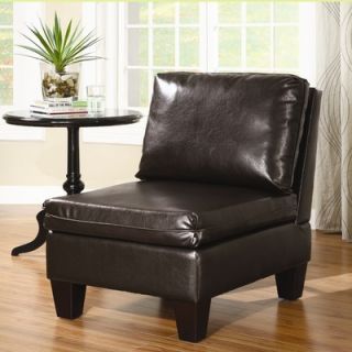 Carolina Cottage Oxford Armless Chair in Brown Leatherette   SH2001