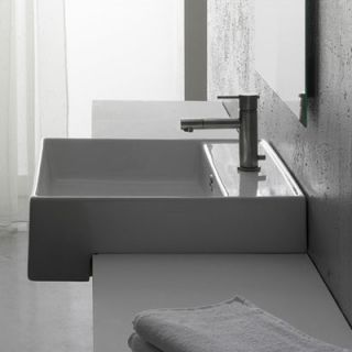 Scarabeo by Nameeks Teorema Semi Recessed Single Hole Bathroom Sink in