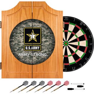 Army Digital Camo Wood Dart Cabinet Set