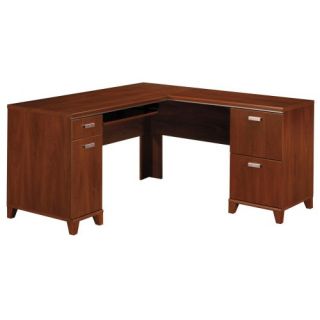 Tuxedo L Shaped Executive Desk with Keyboard and Mouse Shelf