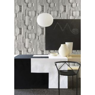 Frekvenssi Wallpaper in White and Black by Harri Koskinen