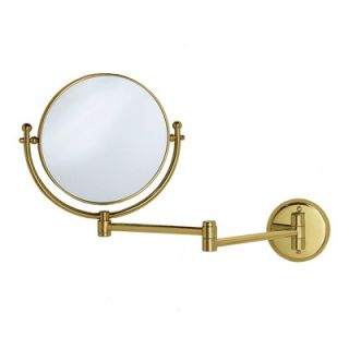 Gatco Magnifying 8 Swinging Wall Mirror in Polished Brass