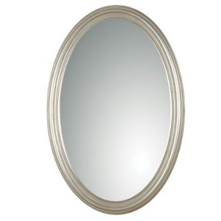 Uttermost Franklin Oval Mirror in Antique Silver Leaf