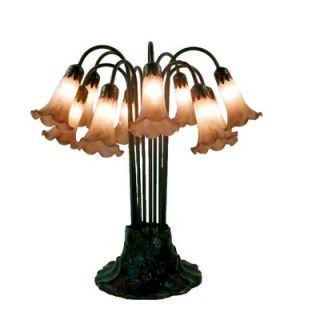 Warehouse of Tiffany Lily Amber Table Lamp   TBL10+AM