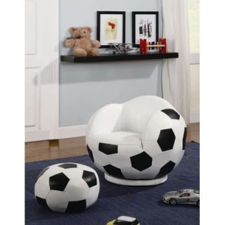 Wildon Home ® Small Soccer Ball Chair and Ottoman Set