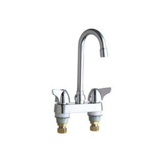 Chicago Faucets Centerset Bathroom Faucet with Single Wing Handle