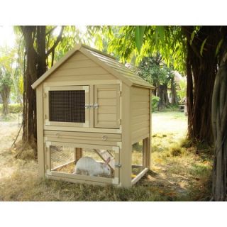 Huntington Townhouse Rabbit Hutch in Natural Cedar   ECORH203