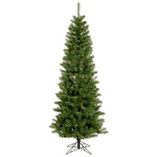 Salem Pencil Pine 7.5 Artificial Christmas Tree with Multicolored LED