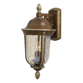  Outdoor Wall Lantern in Mossoro Walnut with Silver   8751 161