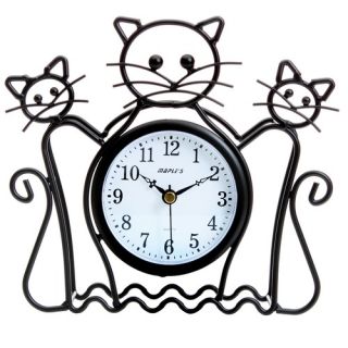 Silhouette Cat Table Clock