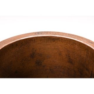 Premier Copper Products 12 Round Hammered Copper Champagne Bar Sink