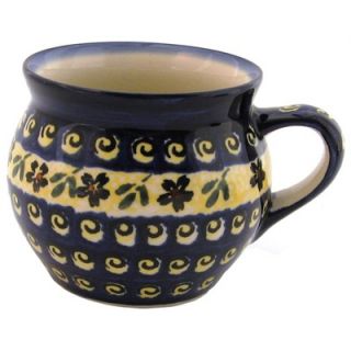 Polish Pottery 8 oz Urn Shaped Mug   Pattern 175A   912 175A