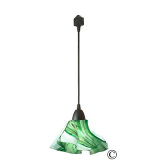 Jezebel Gallery Radiance Lily Track Lighting Pendant with Kelly Green