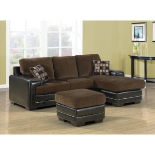 Monarch Specialties Inc. Ottoman in and Dark Brown   I 8941BR