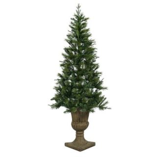 Vickerman Oneco Pine 6.5 Half Potted Artificial Christmas Tree