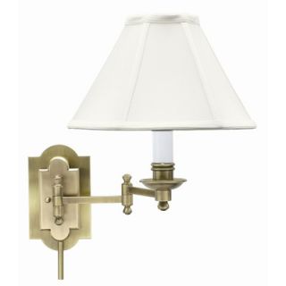 House of Troy Club Swing Arm Wall Lamp in Antique Brass   CL225 AB