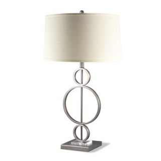 Lighting Enterprises Table Lamp with Oval Cream Linen Hardback Shade