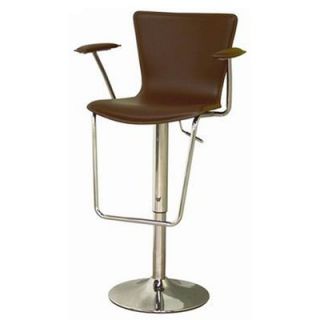 Wholesale Interiors Jaques with Arm Leather Adjustable Barstool