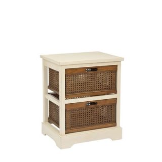 Safavieh Willow Storage Cabinet in Distressed White with Two Drawers