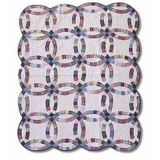 Country Wedding Ring Throw Quilt   THCWR