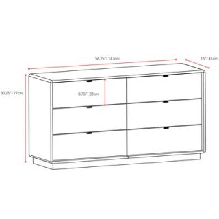 dCOR design Ryan 6 Drawer Wide Dresser
