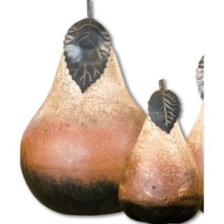 Uttermost Terra Cotta Pears Statues in Dark Brown   Set of 3