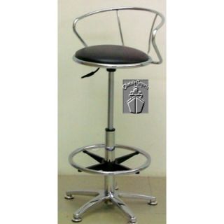 Chintaly Adjustable Swivel Stool in Chrome