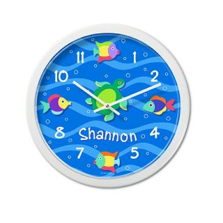 Olive Kids Something Fishy Personalized Clock   OK FISH 002