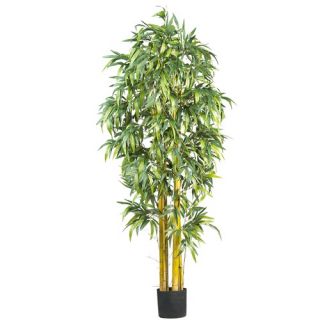 Silk Curved Bamboo Tree in Green