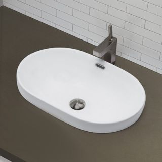 DecoLav Classically Redefined Semi Recessed Oval Bathroom Sink in