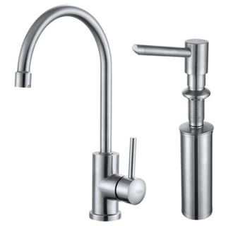 Kraus Single Handle Single Hole Kitchen Faucet with Lever Handle and