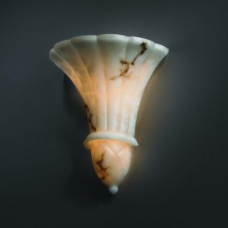 Justice Design Group LumenAria Two Light Wall Sconce Faux Alabaster