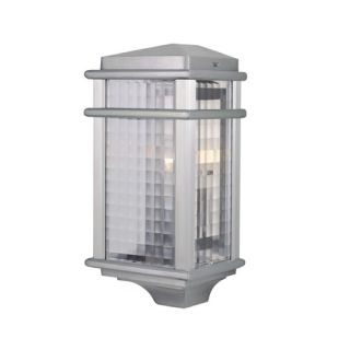 Mission Lodge Half Wall Lantern in Brushed Aluminum