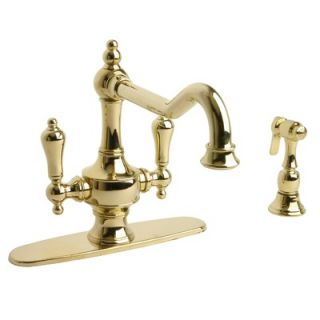 Giagni Traditional Double Handle Centerset Kitchen Faucet with Side