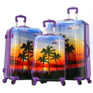 Olympia Palm Beach 3 Piece Spinner Luggage Set   HD 4000 3 BU / HD