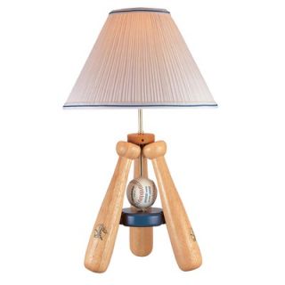 Lite Source Baseball Bat Table Lamp in Natural Wood   3NBB20109