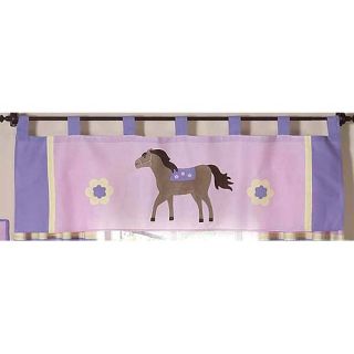 Geenny One Window Valance   Moon and Star Pink / Brown   CF 202 V