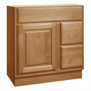 Salerno Series 30 x 18 Maple Bathroom Vanity with Right Side Drawers