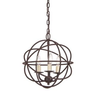 JVI Designs Globe 3 Light Chandelier