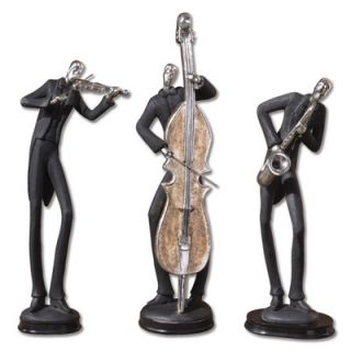 Uttermost Musicians Accessories Statues in Silver Plated   Set of 3
