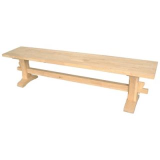 International Concepts Solid Parawood Trestle Bench