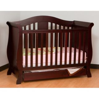  Vittoria 3 in 1 Fixed Side Convertible Crib in Cherry   04587 224