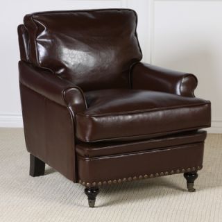 Home Loft Concept Hanson Leather Club Chair in Brown   281699BRN
