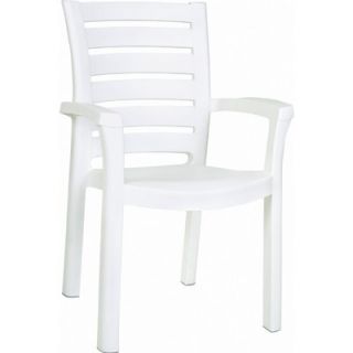 Compamia Marina Stacking Dining Arm Chair   ISP016 WHI