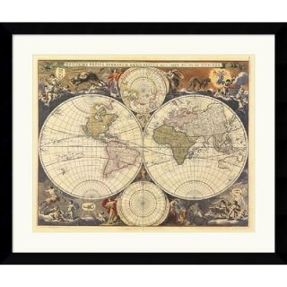 Amanti Art New World Map, 17th Century Framed Art Print by Ria